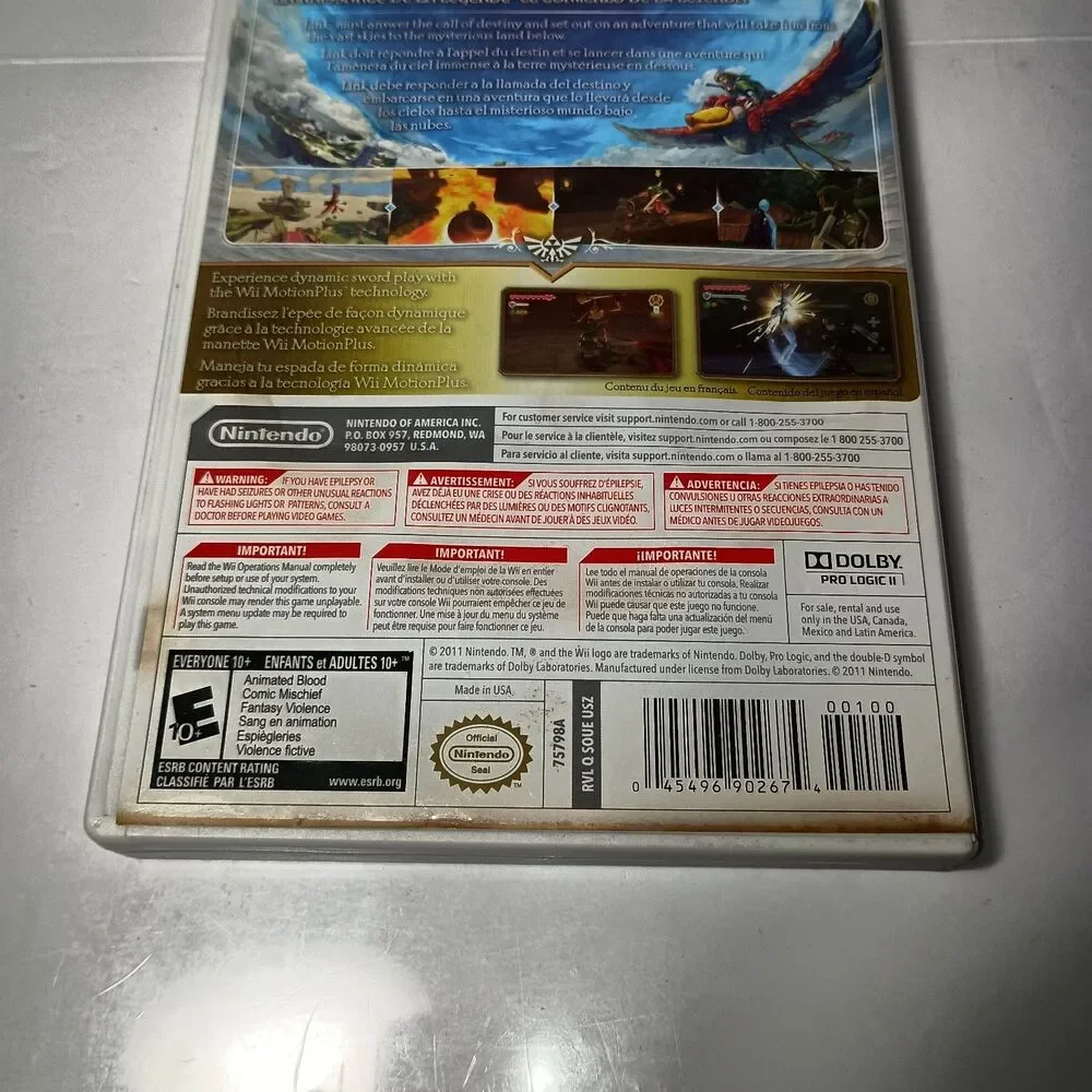 Legend of Zelda: Skyward Sword 25th Anniversary Edition Nintendo Wii Complete